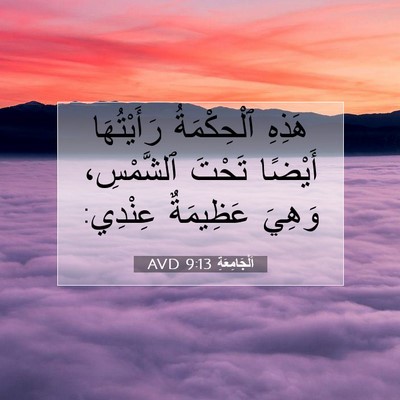 Picture 07 - اَلْجَامِعَةِ 9:13 AVD - هَذِهِ ٱلْحِكْمَةُ - Bible Verse Picture