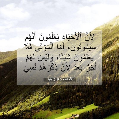 Picture 07 - اَلْجَامِعَةِ 9:5 AVD - لِأَنَّ ٱلْأَحْيَاءَ - Bible Verse Picture