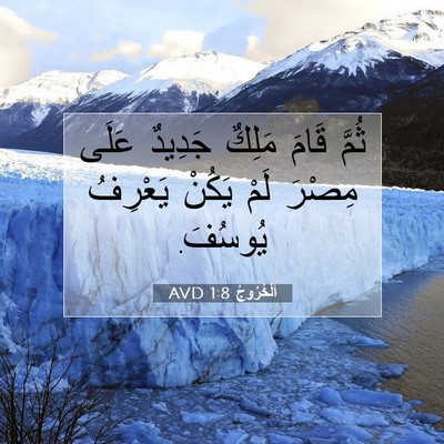 Picture 07 - اَلْخُرُوجُ 1:8 AVD - ثُمَّ قَامَ مَلِكٌ جَدِيدٌ - Bible Verse Picture