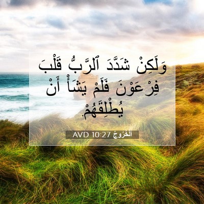 Picture 07 - اَلْخُرُوجُ 10:27 AVD - وَلَكِنْ شَدَّدَ ٱلرَّبُّ - Bible Verse Picture