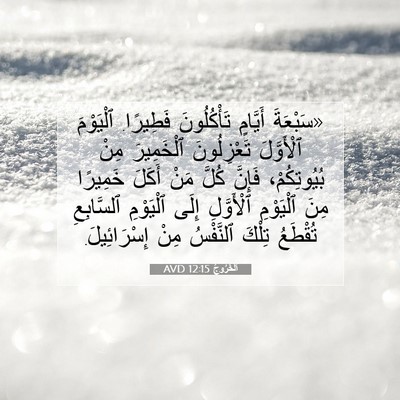 Picture 07 - اَلْخُرُوجُ 12:15 AVD - «سَبْعَةَ أَيَّامٍ - Bible Verse Picture