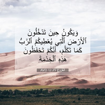 Picture 07 - اَلْخُرُوجُ 12:25 AVD - وَيَكُونُ حِينَ - Bible Verse Picture