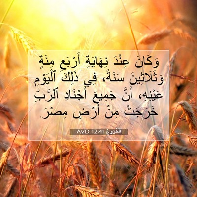 Picture 07 - اَلْخُرُوجُ 12:41 AVD - وَكَانَ عِنْدَ نِهَايَةِ - Bible Verse Picture