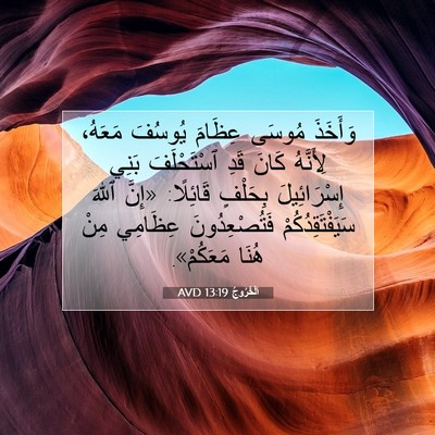 Picture 07 - اَلْخُرُوجُ 13:19 AVD - وَأَخَذَ مُوسَى عِظَامَ - Bible Verse Picture
