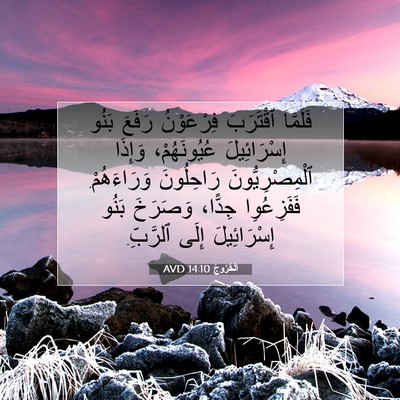 Picture 07 - اَلْخُرُوجُ 14:10 AVD - فَلَمَّا ٱقْتَرَبَ - Bible Verse Picture
