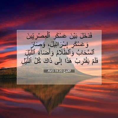 Picture 07 - اَلْخُرُوجُ 14:20 AVD - فَدَخَلَ بَيْنَ عَسْكَرِ - Bible Verse Picture
