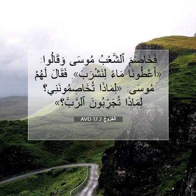 Picture 07 - اَلْخُرُوجُ 17:2 AVD - فَخَاصَمَ ٱلشَّعْبُ - Bible Verse Picture