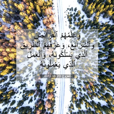 Picture 07 - اَلْخُرُوجُ 18:20 AVD - وَعَلِّمْهُمُ - Bible Verse Picture