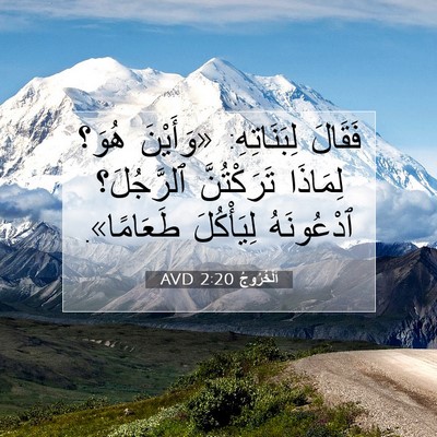 Picture 07 - اَلْخُرُوجُ 2:20 AVD - فَقَالَ لِبَنَاتِهِ: - Bible Verse Picture
