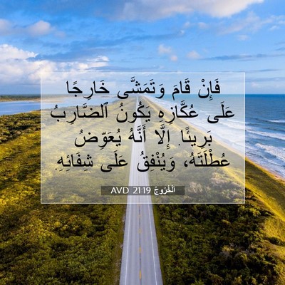 Picture 07 - اَلْخُرُوجُ 21:19 AVD - فَإِنْ قَامَ وَتَمَشَّى - Bible Verse Picture