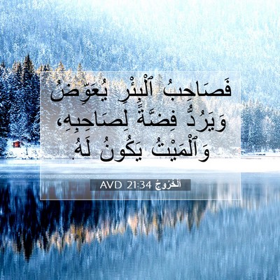 Picture 07 - اَلْخُرُوجُ 21:34 AVD - فَصَاحِبُ ٱلْبِئْرِ - Bible Verse Picture