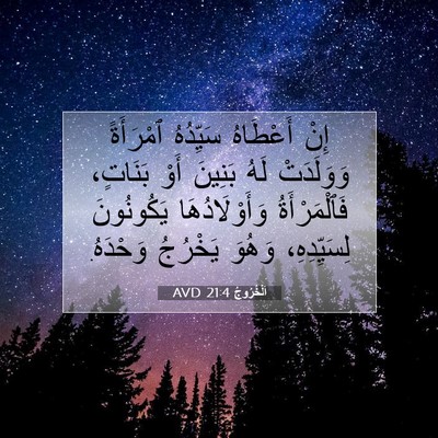 Picture 07 - اَلْخُرُوجُ 21:4 AVD - إِنْ أَعْطَاهُ سَيِّدُهُ - Bible Verse Picture