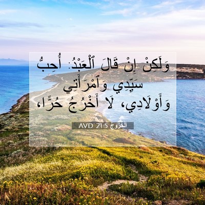 Picture 07 - اَلْخُرُوجُ 21:5 AVD - وَلَكِنْ إِنْ قَالَ - Bible Verse Picture