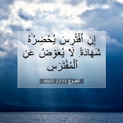 Picture 07 - اَلْخُرُوجُ 22:13 AVD - إِنِ ٱفْتُرِسَ يُحْضِرُهُ - Bible Verse Picture