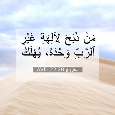 Picture 07 - اَلْخُرُوجُ 22:20 AVD - مَنْ ذَبَحَ لِآلِهَةٍ - Bible Verse Picture