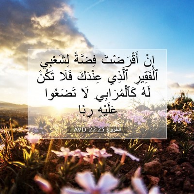 Picture 07 - اَلْخُرُوجُ 22:25 AVD - إِنْ أَقْرَضْتَ فِضَّةً - Bible Verse Picture