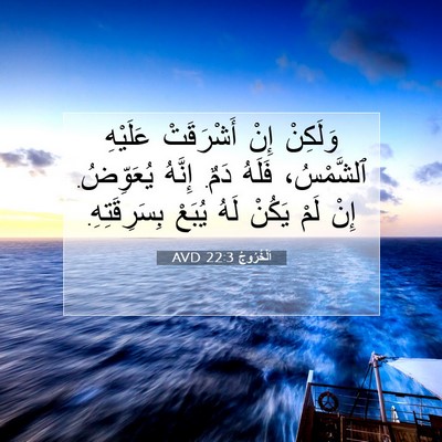 Picture 07 - اَلْخُرُوجُ 22:3 AVD - وَلَكِنْ إِنْ أَشْرَقَتْ - Bible Verse Picture