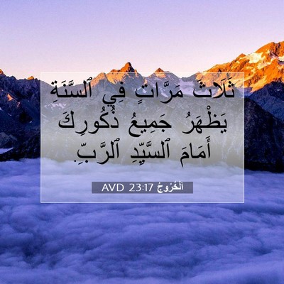 Picture 07 - اَلْخُرُوجُ 23:17 AVD - ثَلَاثَ مَرَّاتٍ فِي - Bible Verse Picture