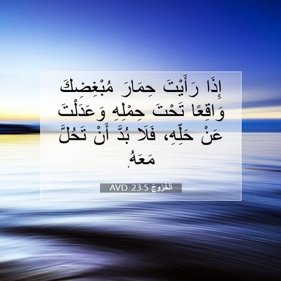 Picture 07 - اَلْخُرُوجُ 23:5 AVD - إِذَا رَأَيْتَ حِمَارَ - Bible Verse Picture