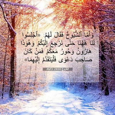 Picture 07 - اَلْخُرُوجُ 24:14 AVD - وَأَمَّا ٱلشُّيُوخُ - Bible Verse Picture