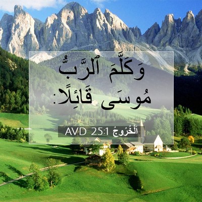 Picture 07 - اَلْخُرُوجُ 25:1 AVD - وَكَلَّمَ ٱلرَّبُّ مُوسَى - Bible Verse Picture