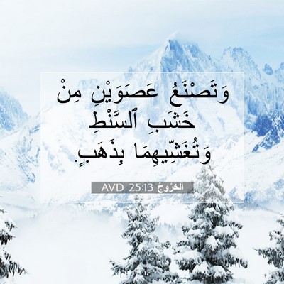 Picture 07 - اَلْخُرُوجُ 25:13 AVD - وَتَصْنَعُ عَصَوَيْنِ - Bible Verse Picture