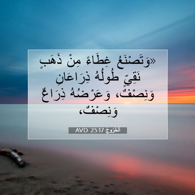 Picture 07 - اَلْخُرُوجُ 25:17 AVD - «وَتَصْنَعُ غِطَاءً مِنْ - Bible Verse Picture