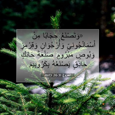 Picture 07 - اَلْخُرُوجُ 26:31 AVD - «وَتَصْنَعُ حِجَابًا مِنْ - Bible Verse Picture