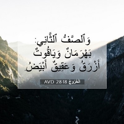 Picture 07 - اَلْخُرُوجُ 28:18 AVD - وَٱلصَّفُّ ٱلثَّانِي: - Bible Verse Picture