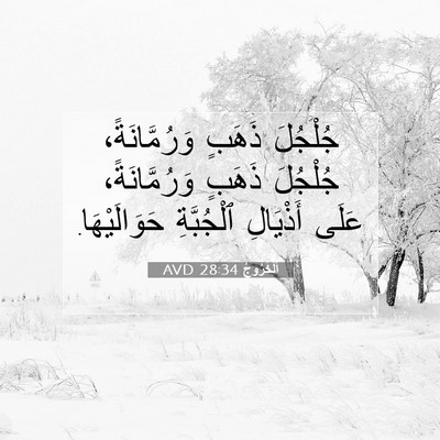 Picture 07 - اَلْخُرُوجُ 28:34 AVD - جُلْجُلَ ذَهَبٍ - Bible Verse Picture