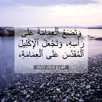 Picture 07 - اَلْخُرُوجُ 29:6 AVD - وَتَضَعُ ٱلْعِمَامَةَ - Bible Verse Picture