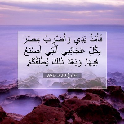 Picture 07 - اَلْخُرُوجُ 3:20 AVD - فَأَمُدُّ يَدِي - Bible Verse Picture