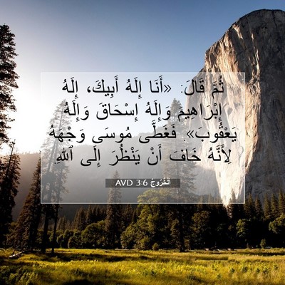 Picture 07 - اَلْخُرُوجُ 3:6 AVD - ثُمَّ قَالَ: «أَنَا إِلَهُ - Bible Verse Picture