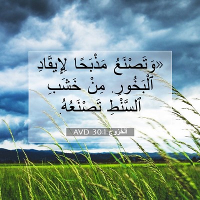 Picture 07 - اَلْخُرُوجُ 30:1 AVD - «وَتَصْنَعُ مَذْبَحًا - Bible Verse Picture