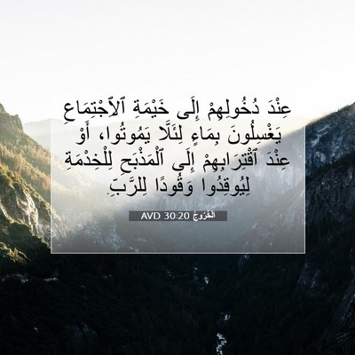 Picture 07 - اَلْخُرُوجُ 30:20 AVD - عِنْدَ دُخُولِهِمْ إِلَى - Bible Verse Picture