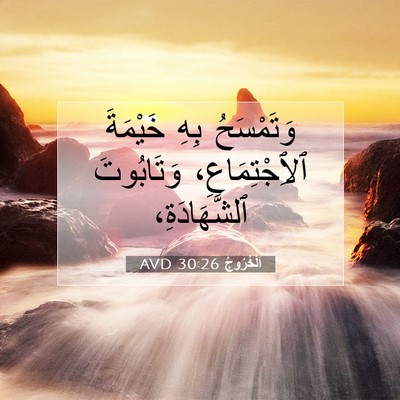 Picture 07 - اَلْخُرُوجُ 30:26 AVD - وَتَمْسَحُ بِهِ خَيْمَةَ - Bible Verse Picture