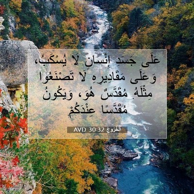 Picture 07 - اَلْخُرُوجُ 30:32 AVD - عَلَى جَسَدِ إِنْسَانٍ لَا - Bible Verse Picture