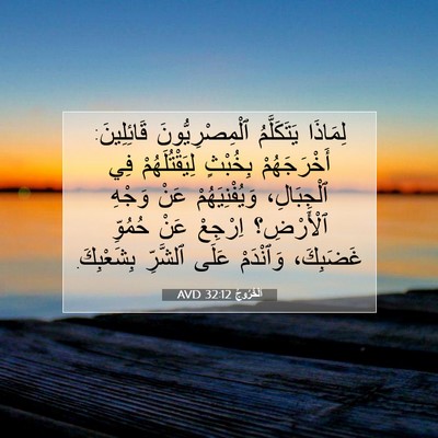 Picture 07 - اَلْخُرُوجُ 32:12 AVD - لِمَاذَا يَتَكَلَّمُ - Bible Verse Picture