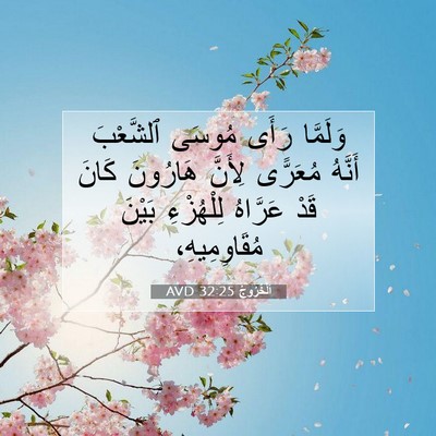 Picture 07 - اَلْخُرُوجُ 32:25 AVD - وَلَمَّا رَأَى مُوسَى - Bible Verse Picture