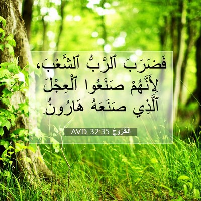 Picture 07 - اَلْخُرُوجُ 32:35 AVD - فَضَرَبَ ٱلرَّبُّ - Bible Verse Picture