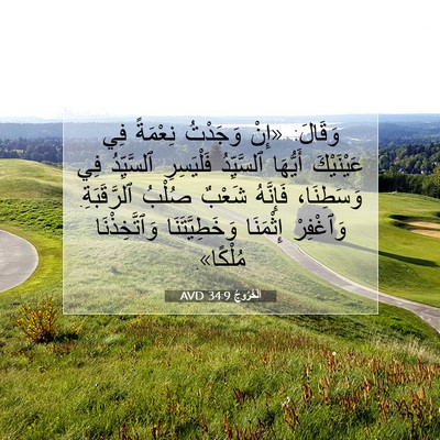 Picture 07 - اَلْخُرُوجُ 34:9 AVD - وَقَالَ: «إِنْ وَجَدْتُ - Bible Verse Picture