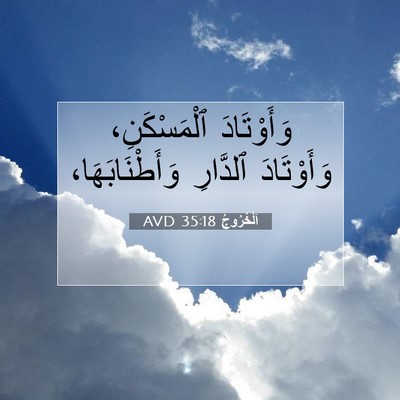 Picture 07 - اَلْخُرُوجُ 35:18 AVD - وَأَوْتَادَ ٱلْمَسْكَنِ، - Bible Verse Picture