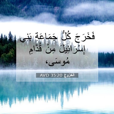 Picture 07 - اَلْخُرُوجُ 35:20 AVD - فَخَرَجَ كُلُّ جَمَاعَةِ - Bible Verse Picture