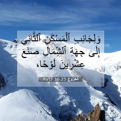 Picture 07 - اَلْخُرُوجُ 36:25 AVD - وَلِجَانِبِ ٱلْمَسْكَنِ - Bible Verse Picture