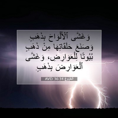 Picture 07 - اَلْخُرُوجُ 36:34 AVD - وَغَشَّى ٱلْأَلْوَاحَ - Bible Verse Picture
