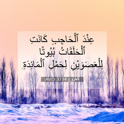 Picture 07 - اَلْخُرُوجُ 37:14 AVD - عِنْدَ ٱلْحَاجِبِ كَانَتِ - Bible Verse Picture