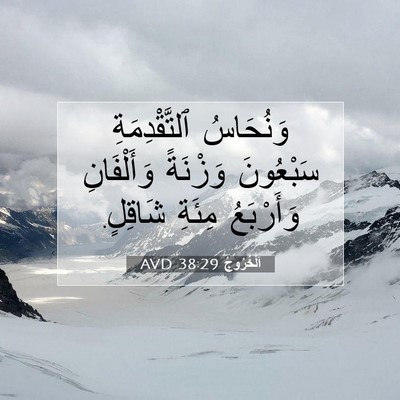Picture 07 - اَلْخُرُوجُ 38:29 AVD - وَنُحَاسُ ٱلتَّقْدِمَةِ - Bible Verse Picture