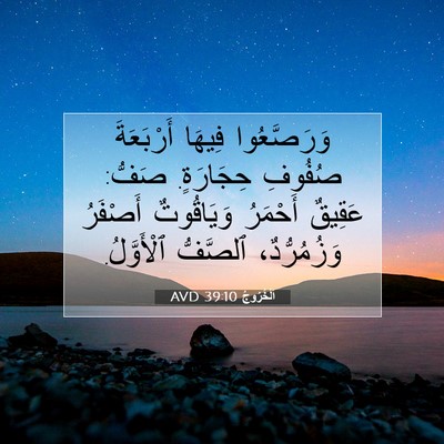 Picture 07 - اَلْخُرُوجُ 39:10 AVD - وَرَصَّعُوا فِيهَا - Bible Verse Picture