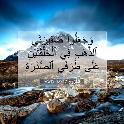 Picture 07 - اَلْخُرُوجُ 39:17 AVD - وَجَعَلُوا ضَفِيرَتَيِ - Bible Verse Picture
