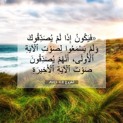 Picture 07 - اَلْخُرُوجُ 4:8 AVD - «فَيَكُونُ إِذَا لَمْ - Bible Verse Picture